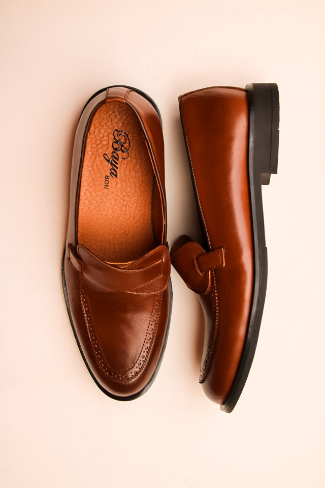 Mocassins Butterfly – Noir / Tabac