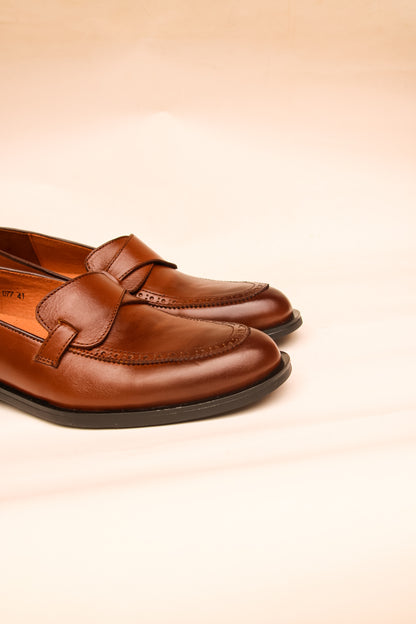 Mocassins Butterfly – Noir / Tabac